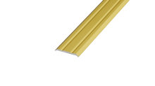 Gulvprofil mat messing - 2,5 x 25 mm x 0,9 m